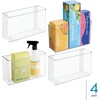 image:imageiDesign AFFIXX Plastic Wall Mount Organizer for Kitchen Bathroom Office Bedroom Garage Craft Room 35 x 11 x 65 Clear  For Kitchen Bathroom Office Bedroom Garage Craft Room35 x 11 x 65