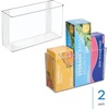 image:imageiDesign AFFIXX Plastic Wall Mount Organizer for Kitchen Bathroom Office Bedroom Garage Craft Room 35 x 11 x 65 Clear  For Kitchen Bathroom Office Bedroom Garage Craft Room35 x 11 x 65