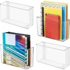 image:imageiDesign AFFIXX Plastic Wall Mount Organizer for Kitchen Bathroom Office Bedroom Garage Craft Room 35 x 11 x 65 Clear  For Kitchen Bathroom Office Bedroom Garage Craft Room35 x 11 x 65