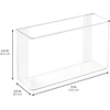 image:imageiDesign AFFIXX Plastic Wall Mount Organizer for Kitchen Bathroom Office Bedroom Garage Craft Room 35 x 11 x 65 Clear  For Kitchen Bathroom Office Bedroom Garage Craft Room35 x 11 x 65