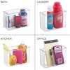 image:imageiDesign AFFIXX Plastic Wall Mount Organizer for Kitchen Bathroom Office Bedroom Garage Craft Room 35 x 8 x 55 ClearPack of 1