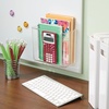 image:imageiDesign AFFIXX Plastic Wall Mount Organizer for Kitchen Bathroom Office Bedroom Garage Craft Room 35 x 8 x 55 ClearPack of 1