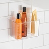 image:imageiDesign AFFIXX Plastic Wall Mount Organizer for Kitchen Bathroom Office Bedroom Garage Craft Room 35 x 8 x 55 ClearPack of 1