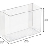 image:imageiDesign AFFIXX Plastic Wall Mount Organizer for Kitchen Bathroom Office Bedroom Garage Craft Room 35 x 8 x 55 ClearPack of 2
