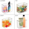 image:imageiDesign Adhesive Organizer Bin  Clear  DamageFree Hanging For Kitchen For Bathroom For OfficePack of 1
