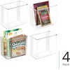 image:imageiDesign Adhesive Organizer Bin  Clear  DamageFree Hanging For Kitchen For Bathroom For OfficePack of 4