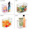 image:imageiDesign Adhesive Organizer Bin  Clear  DamageFree Hanging For Kitchen For Bathroom For OfficePack of 4