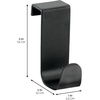image:imageiDesign Forma Brushed Stainless Steel OverTheCabinet Storage Hook  1 x 225 x 3  OverTheCabinet StorageMatte Black