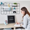 image:imageiDesign Jayce Metal Iron Holder Storage Basket for Modular Grid Wall System Organizer for Kitchen Bathroom Bedroom Office Basement Garage 825 x 575 x 5  Matte BlackMatte Black