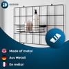 image:imageiDesign Jayce Metal Iron Holder Storage Basket for Modular Grid Wall System Organizer for Kitchen Bathroom Bedroom Office Basement Garage 825 x 575 x 5  Matte BlackMatte Black