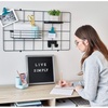 image:imageiDesign Jayce Metal Iron Holder Storage Basket for Modular Grid Wall System Organizer for Kitchen Bathroom Bedroom Office Basement Garage 825 x 575 x 5  Matte BlackMatte Black