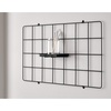 image:imageiDesign Jayce Metal Iron Holder Storage Basket for Modular Grid Wall System Organizer for Kitchen Bathroom Bedroom Office Basement Garage 825 x 575 x 5  Matte BlackMatte Black