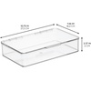 image:imageiDesign Kitchen Binz BPAFree Plastic Stackable Organizer Box with Lid  726 x 1075 x 237 Clear  Stackable Storage Bin with LidPack of 1