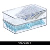 image:imageiDesign Kitchen Binz BPAFree Plastic Stackable Organizer Box with Lid  726 x 1075 x 237 Clear  Stackable Storage Bin with LidPack of 1