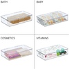 image:imageiDesign Kitchen Binz BPAFree Plastic Stackable Organizer Box with Lid  726 x 1075 x 237 Clear  Stackable Storage Bin with LidPack of 1