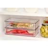 image:imageiDesign Kitchen Binz BPAFree Plastic Stackable Organizer Box with Lid  726 x 1075 x 237 Clear  Stackable Storage Bin with LidPack of 1