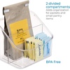image:imageiDesign Linus BPAFree Plastic 2Tier Packet Organizer 6 x 425 x 51 2 Section  BPAFree Plastic Space saverPack of 1