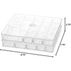 image:imageiDesign Linus Plastic BPAFree Fashion Jewelry Vanity and Drawer Organizer Tray for Rings Earrings Bracelets Necklaces 875 x 775 x 275 Set of 3 Clear2 Piece