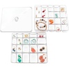 image:imageiDesign Linus Plastic BPAFree Fashion Jewelry Vanity and Drawer Organizer Tray for Rings Earrings Bracelets Necklaces 875 x 775 x 275 Set of 3 Clear2 Piece