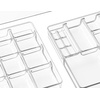 image:imageiDesign Linus Plastic BPAFree Fashion Jewelry Vanity and Drawer Organizer Tray for Rings Earrings Bracelets Necklaces 875 x 775 x 275 Set of 3 Clear2 Piece