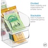 image:imageiDesign Plastic Divided Storage Organizer  5 x 105 x 35 Clear Bin  The Linus CollectionPack of 1