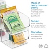 image:imageiDesign Plastic Divided Storage Organizer  5 x 105 x 35 Clear Bin  The Linus CollectionPack of 1