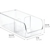 image:imageiDesign Plastic Divided Storage Organizer  5 x 105 x 35 Clear Bin  The Linus CollectionPack of 1