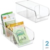 image:imageiDesign Plastic Divided Storage Organizer  5 x 105 x 35 Clear Bin  The Linus CollectionPack of 2