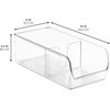 image:imageiDesign Plastic Divided Storage Organizer  5 x 105 x 35 Clear Bin  The Linus CollectionPack of 2