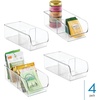 image:imageiDesign Plastic Divided Storage Organizer  5 x 105 x 35 Clear Bin  The Linus CollectionPack of 4