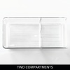 image:imageiDesign Plastic Divided Storage Organizer  5 x 105 x 35 Clear Bin  The Linus CollectionPack of 4