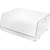 image:imageiDesign Stackable OpenFront Storage Bin Extra Long Organizer for Kitchen or Pantry ClearPack of 1