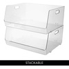 image:imageiDesign Stackable OpenFront Storage Bin Extra Long Organizer for Kitchen or Pantry ClearPack of 1