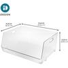 image:imageiDesign Stackable OpenFront Storage Bin Extra Long Organizer for Kitchen or Pantry ClearPack of 1