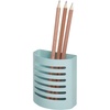 image:imageiDesign 85176 Magnetic Modern Pen and Pencil Holder Writing Utensil Storage Organizer for Kitchen Locker Home or Office Set of 1 Mint BlueMint Blue