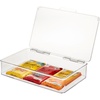 image:imageiDesign Kitchen Binz BPAFree Plastic Stackable Organizer Box with Lid  726 x 1075 x 237 Clear  Stackable Storage Bin with LidPack of 1