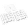 image:imageiDesign Linus Plastic BPAFree Fashion Jewelry Vanity and Drawer Organizer Tray for Rings Earrings Bracelets Necklaces 875 x 775 x 275 Set of 3 Clear2 Piece