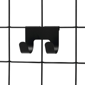 image:imageiDesign Jayce Metal Iron Holder Storage Basket for Modular Grid Wall System Organizer for Kitchen Bathroom Bedroom Office Basement Garage 825 x 575 x 5  Matte BlackMatte Black