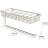 image:imageiDesign Classico Steel Wall Mounted Paper Towel Holder with Shelf Paper Towel Dispenser for Kitchen Bathroom Laundry Room Garage Office  Satin