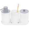 image:imageiDesign Plastic Soap Dispenser Pump The Cade Collection  12oz 314 x 314 x 639 Matte BlackWhite  Gray