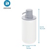 image:imageiDesign Plastic Soap Dispenser Pump The Cade Collection  12oz 314 x 314 x 639 Matte BlackWhite  Gray