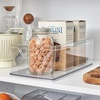 image:imageiDesign Stackable Clear Plastic Extra Long Storage Bin 4Pack  Organizer for Kitchen Cabinet or PantryPack of 1