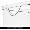 image:imageiDesign Stackable Clear Plastic Extra Long Storage Bin 4Pack  Organizer for Kitchen Cabinet or PantryPack of 1