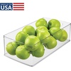 image:imageiDesign Stackable Clear Plastic Extra Long Storage Bin 4Pack  Organizer for Kitchen Cabinet or PantryPack of 1