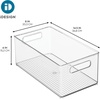 image:imageiDesign Stackable Fridge Bin Set of 4 Clear  Kitchen Storage Bin For Pantry Cabinets or FridgePack of 2