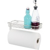 image:imageiDesign Classico Steel Wall Mounted Paper Towel Holder with Shelf Paper Towel Dispenser for Kitchen Bathroom Laundry Room Garage Office  Satin