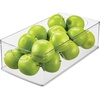 image:imageiDesign Stackable Clear Plastic Extra Long Storage Bin 4Pack  Organizer for Kitchen Cabinet or PantryPack of 1