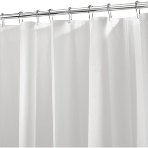image:imageiDesign PEVA WaterResistant Stall Shower Curtain Liner  Reinforced Top Hem