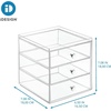 image:imageClarity Cosmetic Organizer for Vanity Cabinet to Hold Makeup Beauty Products  3 Drawer ClearClear
