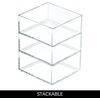 image:imageiDesign Clarity Collection Countertop Vanity Tray Organizer Extra Small  Bathroom Bedroom Closet Entryway ClearPack of 3